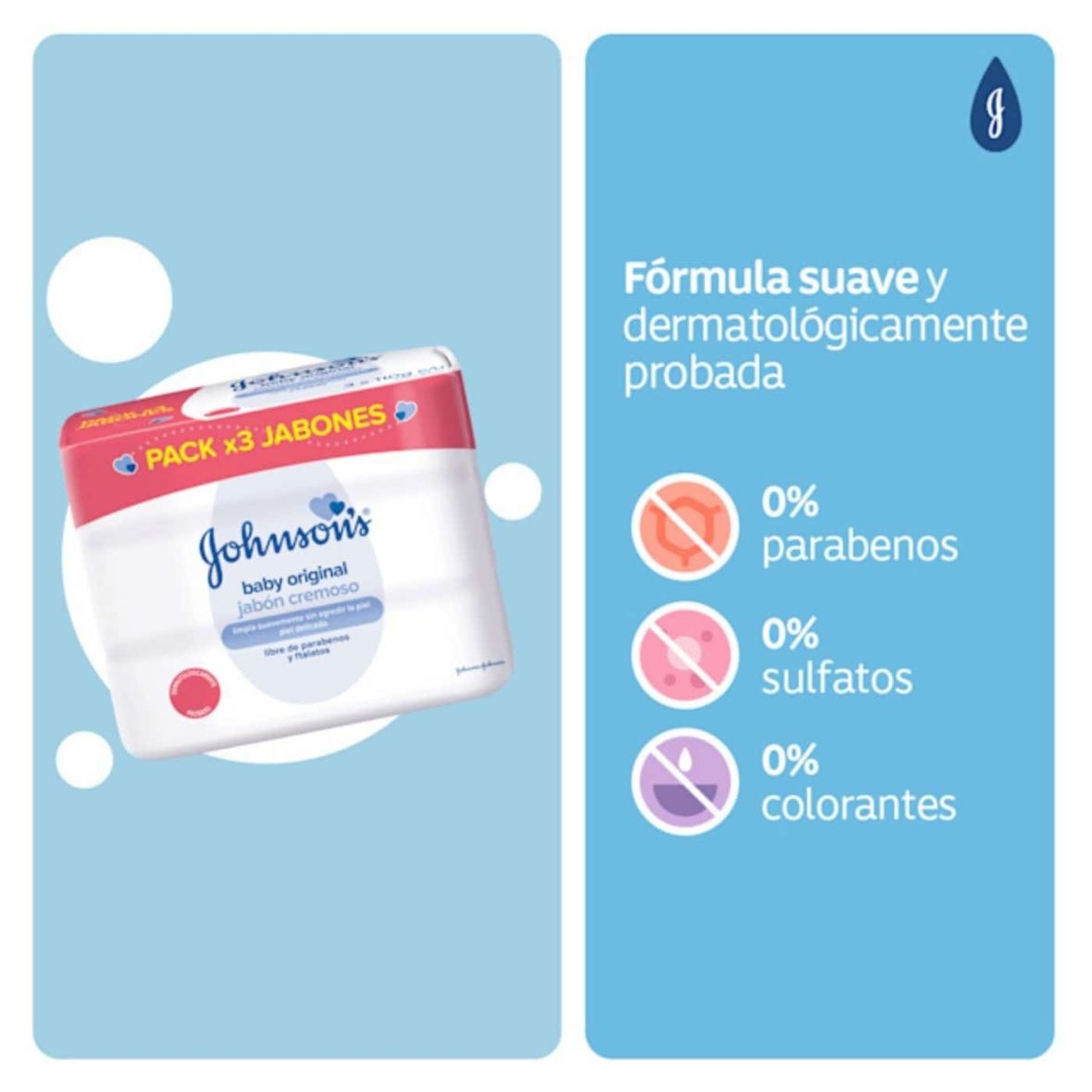 Jabón Johnson’s Pack x3 110 g (6)