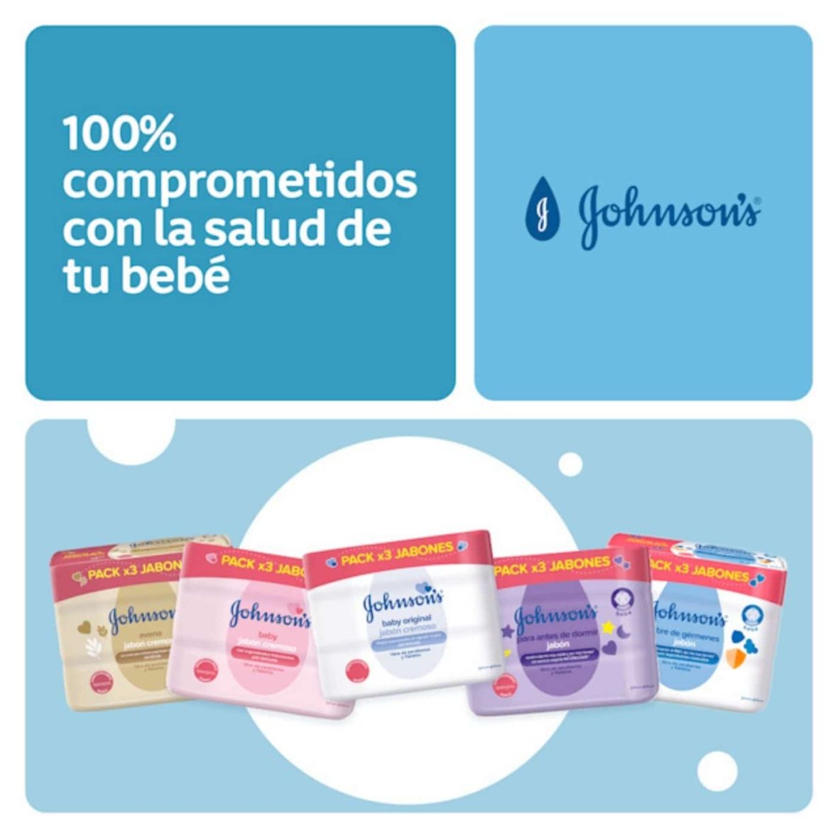 Jabón Johnson’s Pack x3 110 g