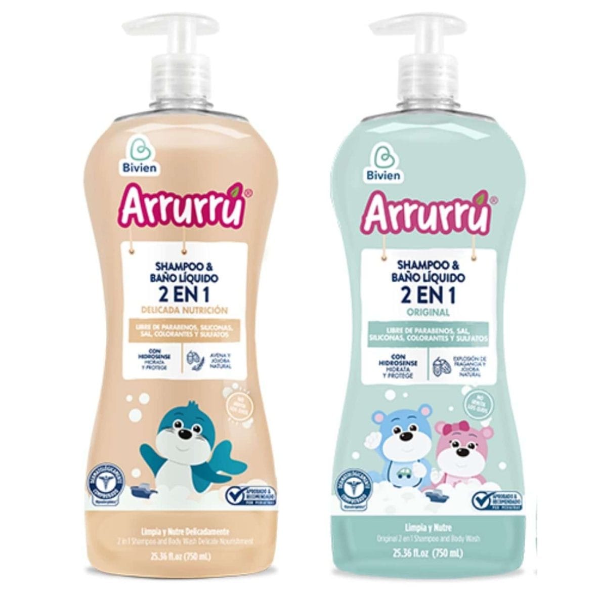 Shampoo Arrurrú 2 en 1 750 ml