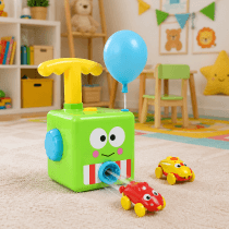 coche con globo verde