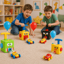 niños jugando coche globos (1)