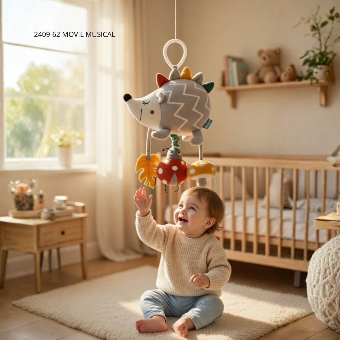 Móvil Musical Erizo para Bebé 2409-62