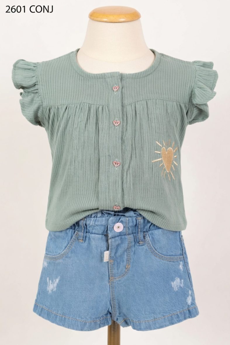 CONJUNTO DOS PIEZAS PARA NIÑA JOY BABY 2601