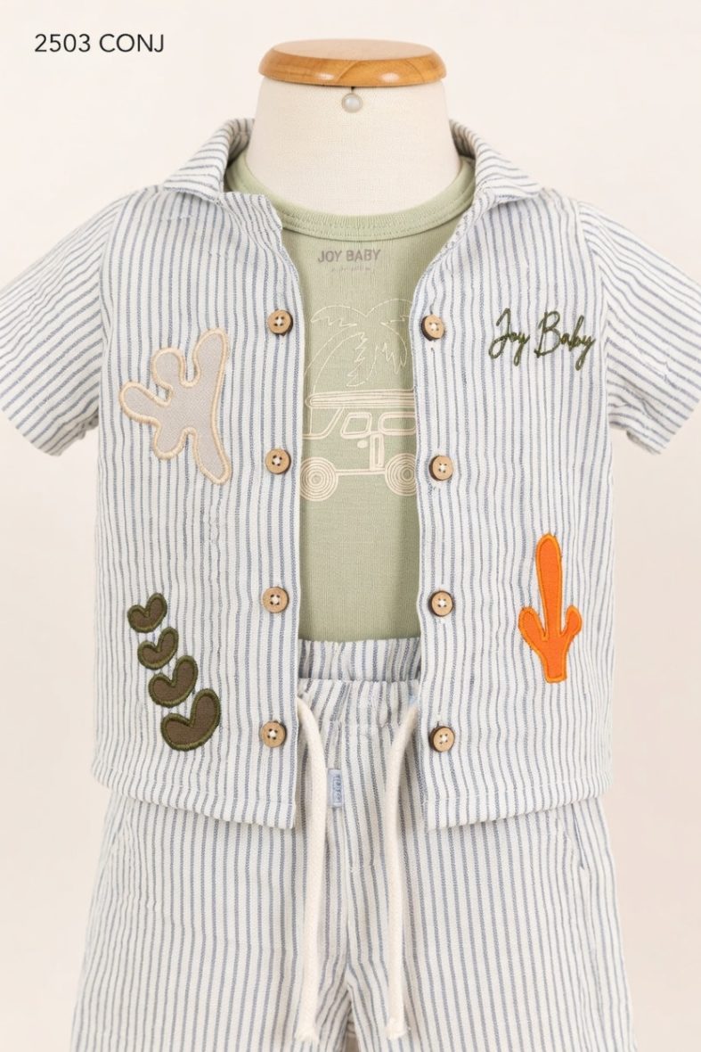 CONJUNTO TRES PRENDAS PARA BEBÉ 2503