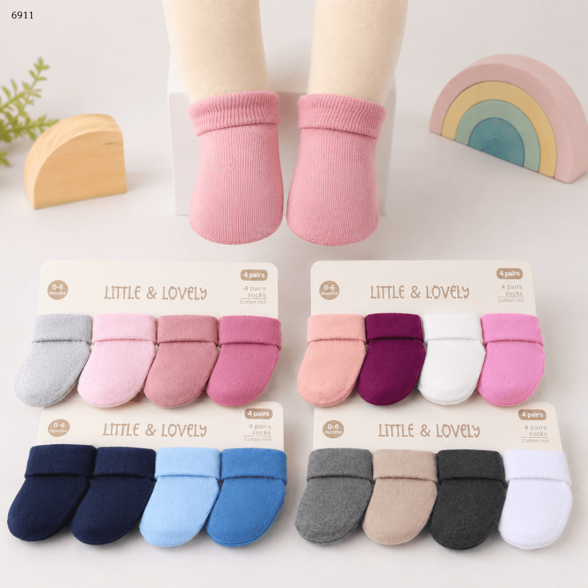 6811 -SET DE MEDIAS X4 PARA TU BEBE