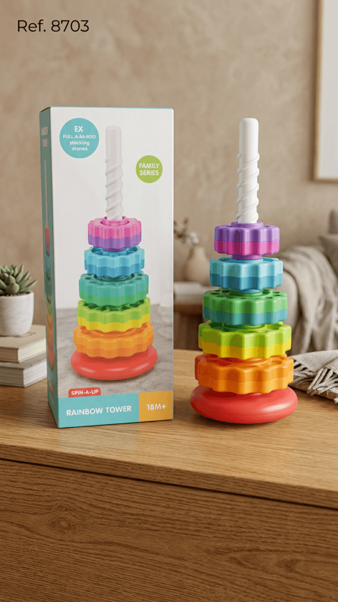8703 DIDACTICO TORRE ARCOIRIS APILABLE