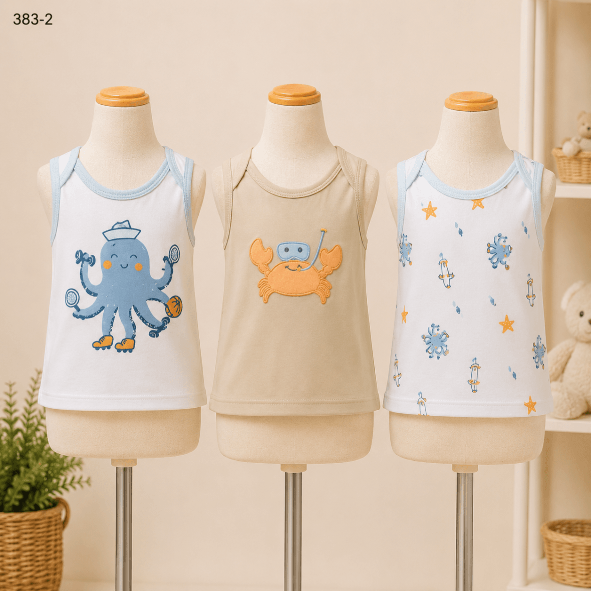 383-2 SET DE CAMISILLAS MAR Y TIERRA